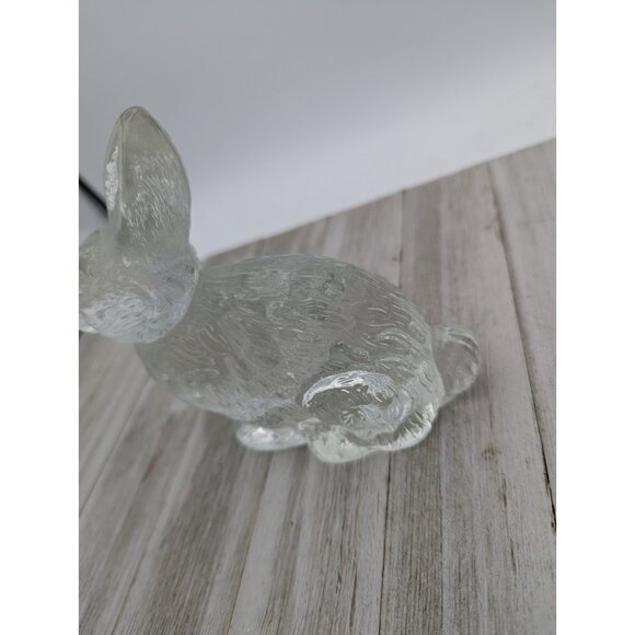Crystal Bunny Paperweight 5 1/4" Lead Glass Rabbit Figurine Gift Decor - Picture 3 of 9